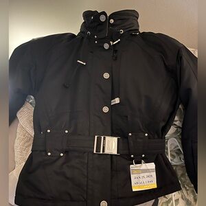 Marker Women's Black Ski Jacket with Belt